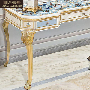 Table de toilette en bois massif de style européen luxueuse <span class=keywords><strong>pour</strong></span> la chambre à coucher, sculptée à la main <span class=keywords><strong>pour</strong></span> la chambre de la femme - Product Image 4