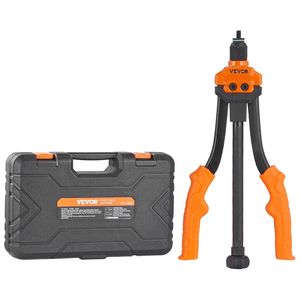 Kit de herramientas Rivnut de 14 'Estuche de transporte resistente 7 PCS Mandriles métricos SAE 70 PCS Tuercas de remache surtidas 10-24 1/4-20 M6 5/16-18 M8 3/8-16 - Product Image 1