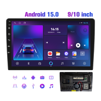 Autoradio universel KZS TS18 Android 15 avec écran tactile 9/10 pouces, GPS, navigation par satellite, lecteur stéréo 2 Din
