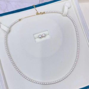 Collier de perles d'eau douce naturelles AAA 10-11 mm, cercle parfait avec micro défauts, pour maman, fabrication de bijoux en gros, chaîne - Product Image 2