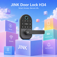 JINK Kapı Kilidi H34 Matter WiFi Akıllı Kapı Kilidi Parmak İzi Şifreli Uygulama Kontrollü Anahtarsız Giriş Kilidi