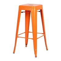 Tabouret de bar moderne en métal, chaise de comptoir industrielle à assise carrée pour bar à domicile, salle à manger, centre commercial, mobilier commercial