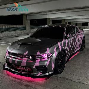 Vinilo para Rotulación de Autos con Diseño Camaleón Verde Cromo, Rollo de 5 pies x 75 pies, Diseño Personalizado en Línea, Vinilo para Rotulación de Autos con Diseño de Piel de Zebra Rosa Violeta - Product Image 1