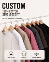 T-shirt uni en coton 100 % pour homme, coupe décontractée et ample, épaules tombantes, idéal pour le quotidien, vente en gros personnalisée