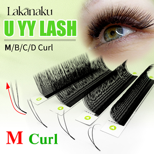 Extensions de <span class=keywords><strong>cils</strong></span> en gros noir mat faites à la main, <span class=keywords><strong>cils</strong></span> en U YY, extensions de <span class=keywords><strong>cils</strong></span> coréens en PBT naturel doux en forme de W, faux <span class=keywords><strong>cils</strong></span> 4D 5D 6D, marque privée - Product Image 2