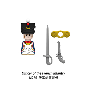 Blocs de construction éducatifs DIY : Figurine de commandant de style français et britannique des guerres napoléoniennes - Product Image 4