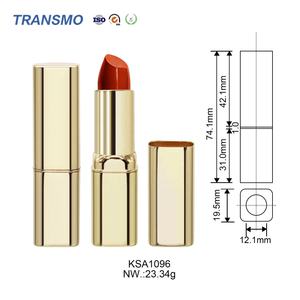 Tube d'emballage de rouge à lèvres de luxe en or personnalisé, forme carrée, en plastique avec impression personnalisée pour les cosmétiques (fard à joues) - Product Image 2