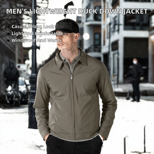 Mens Lightweight Windproof <b>Zip</b> <b>Up</b> <b>Jacket</b> Casual Collar Outerwear for Commuting Travel - Product Image 2