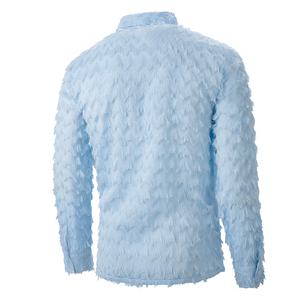 Camisa <span class=keywords><strong>de</strong></span> manga larga con flujo <span class=keywords><strong>de</strong></span> plumas a la moda para hombre para otoño para fiesta, Club, <span class=keywords><strong>Carnaval</strong></span>, disfraz <span class=keywords><strong>de</strong></span> escenario para <span class=keywords><strong>adolescentes</strong></span> - Product Image 4