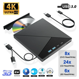 Grabadora de Blu-ray Profesional 4K Ultra HD BDXL de 100 GB, Unidad Externa USB 3.0 Tipo-C 6X, Grabadora de BD-RE para Películas 3D, Compatible con Windows 11/Mac - Product Image 1