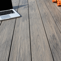 Dalles de terrasse en composite WPC co-extrudé de style européen pour jardin extérieur, nouvelle technologie, imitation teck, antidérapantes et imperméables