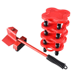 Moving Tool Furniture Dolly Red Plastic Metal With Wheels For Household Moving Floor Protection - Product Image 2