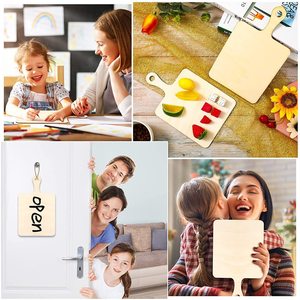 Nuevas Tablas de Cortar de Madera Mini, Juego de 6 Tablas de Cortar de Madera para Cocina, Decoración de Cocina para Niños, Manualidades DIY - Product Image 5