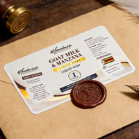 Étiquette adhésive personnalisée écologique résistante à l'huile pour sachet de savon liquide, idéale pour l'emballage de gel douche et de savon pour les mains en bouteille