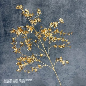 Hojas Artificiales Modernas <span class=keywords><strong>de</strong></span> Eucalipto y Ginkgo Doradas, Ramo Decorativo <span class=keywords><strong>para</strong></span> Navidad y Año Nuevo, Uso Interior/Exterior, Venta al Por Mayor - Product Image 4