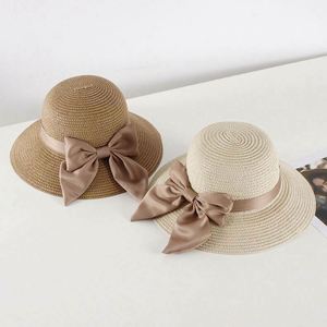 2023 Hot Sale Bow Fisherman Bucket Hats Female Spring Floppy Outing Sunscreen <b>Visor</b> Beach Sun Summer <b>Straw</b> Hat - Product Image 5