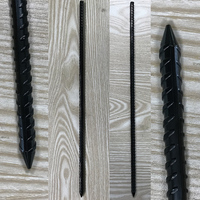 Piquets en acier de 16 pouces de long et 8 mm de diamètre (12 pièces) – Ancrage métallique droit pour clôtures, coffrage en béton, bois et plantes de jardin