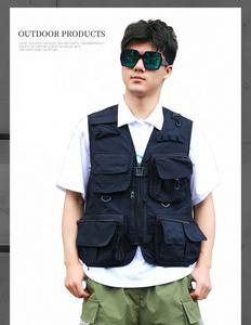 في الهواء الطلق السفر كامو سترة صيد البضائع جيوب أكمام شبكة تحلق صدرية حزمة سترة رجل التصوير يطير سترة لصيد السمك - Product Image 3