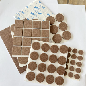 2026 <strong>5</strong> mm Thick 1 Inch Round and Square Beige Self Adhesive Felt Pads for Furniture Chair Legs Floor Protectors - Product Image 6