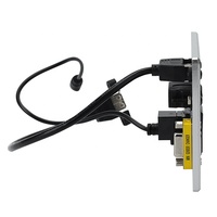 86 Tipo Aluminio placa frontal 110V multimedia VGA datos y RJ45 enchufe de placa de pared