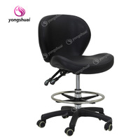 Chaise de technicien blanche et rose, tabourets de pédicure de luxe, mobilier de salon commercial en fer, hauteur réglable, YongShui