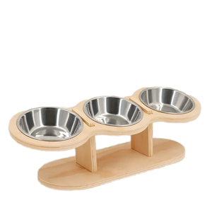 Adjustable 3-in-1 Wooden Pet Feeder <strong>Stand</strong> Slanted Cat <strong>Bowl</strong> <strong>Stand</strong> and Floor-standing <strong>Dog</strong> Dining Table Elevated Cat <strong>Bowl</strong> - Product Image 6