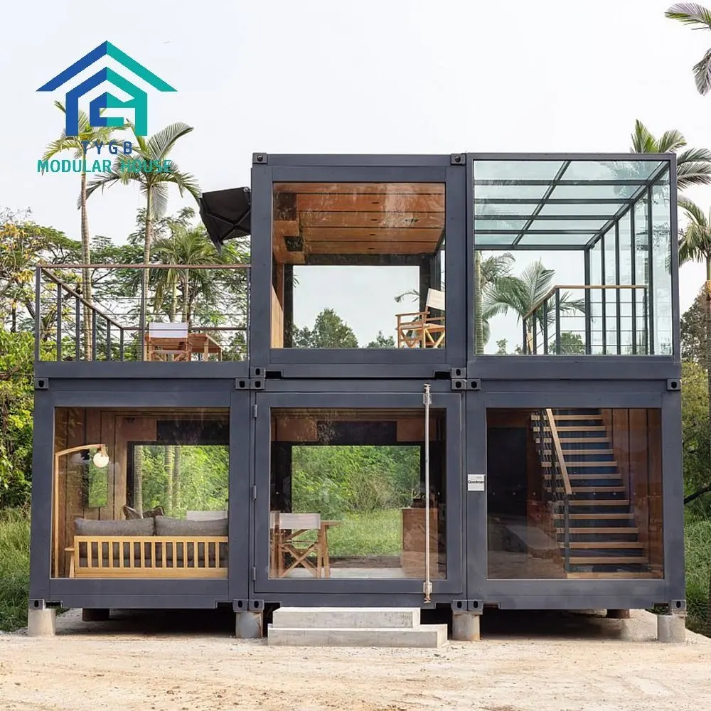 Casas tygb 2026 pequeño moderno prefabricado impermeable modular móvil portátil 3 dormitorios contenedor casas precios