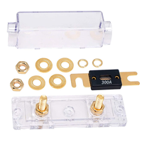 Porte-fusible ANL pour autoradio, étanche, haute intensité, en cuivre, à montage sur panneau, 300A, avec couvercle transparent
