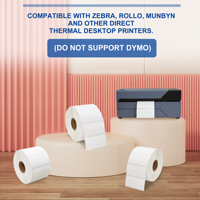 Étiquettes thermiques imperméables et résistantes à l'huile 2x1 pouces, autocollants brillants vierges sans BPA pour imprimante Zebra, 1300 pièces par rouleau