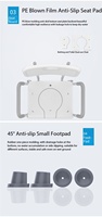 Chaise de douche réglable en aluminium, chaise de toilette pliable avec siège en HDPE antidérapant, aide au bain pour personnes âgées, chaise de bain brevetée