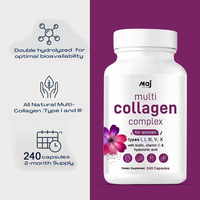 Compléments alimentaires multi-collagène pour femmes avec biotine et vitamine C, capsules de collagène 8 en 1 pour la peau, les cheveux, les ongles et les articulations