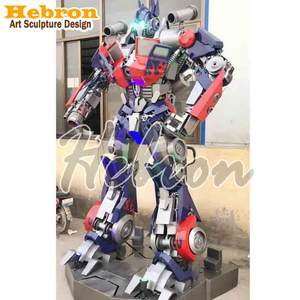 Sculpture de robot en métal transformable sur mesure, grand format, pour décoration d'entrée de portail extérieur, statue pour parc - Product Image 6