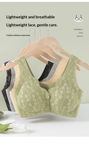 <span class=keywords><strong>Reggiseno</strong></span> Allattamento Donna con Chiusura Frontale, Sottile Estivo <span class=keywords><strong>Senza</strong></span> Ferretto, <span class=keywords><strong>Senza</strong></span> Cuciture, in Pizzo, Stile Bustier, per Maternità, per Mamme di Mezza Età e Anziane - Product Image 5