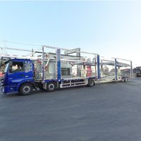 Camion de remorquage 4 voitures, semi-remorque en acier robuste, remorque pour voitures de 40 tonnes