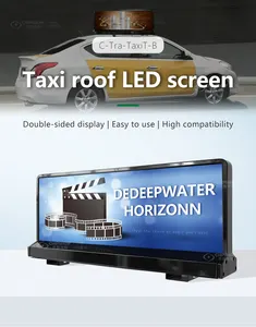 P2 P3 P5 Car Roof Advertising Taxi LED Screen Message Display Waterproof Outdoor Programmable Scrolling Taxi Top LED Display