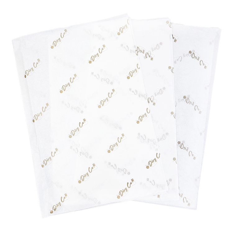 High-End Semi-Transparent Packaging Paper with Gold Foil Effect for Branded Shopping Bag and Gift Wrap Applications