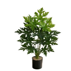 Plante artificielle Monstera, feuilles de papaye, 500g, décoration intérieure pour salon, balcon, arrangements de mariage - Product Image 3