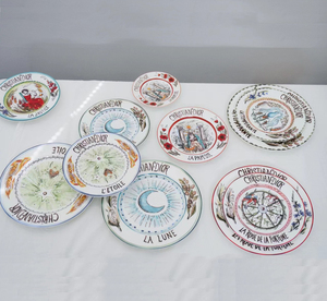 European Retro Ceramic 8-inch Plate Hotel Western Restaurant Bone China Steak Plate 4-piece Circular Gift <b>Box</b> Packaging Gift - Product Image 5