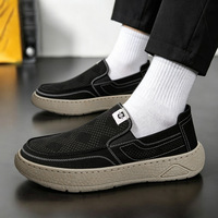 Chaussures en tissu à enfiler pour hommes, respirantes, à semelle épaisse et souple, polyvalentes, décontractées
