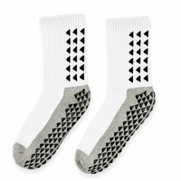 Chaussettes de football antidérapantes personnalisées avec logo OEM, chaussettes de sport athlétiques en coton, chaussettes mi-mollet, faible MOQ, directement de l'usine