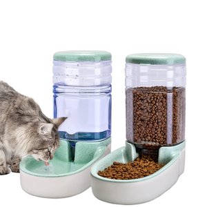 Grand bol automatique pour animaux de compagnie de 4 L, <span class=keywords><strong>distributeur</strong></span> d'<span class=keywords><strong>eau</strong></span> et de nourriture pour chiens et chats en plastique écologique avec grande capacité - Product Image 3