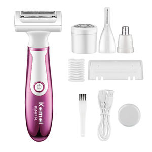 Kemei Depiladora Eléctrica 4 en 1 para Mujer, Afeitadora Facial Indolora, Bikini, Ingle Púbica, Recortadora de Pelo, Uso Doméstico, 4 en 1, 2 Unidades - Product Image 1