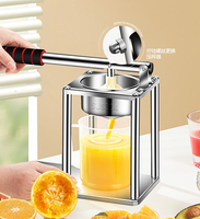 Premium zilverkleurig roestvrij staal 304 aluminium en ABS metaal fruit- en groentesapcentrifuge & -pers & -reamer 1 stuk 25x13x29cm