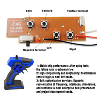 Ensemble émetteur-récepteur RC 2,4 GHz 4 canaux de type pistolet, carte de circuit imprimé de télécommande 4 voies pour jouet RC, voiture tout-terrain, buggy