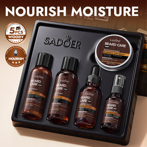<span class=keywords><strong>Set</strong></span> da cinque pezzi per la cura della <span class=keywords><strong>barba</strong></span> da <span class=keywords><strong>uomo</strong></span> in legno di sandalo, migliora la frizzatura, idrata, leviga, nutre, confezione regalo per <span class=keywords><strong>uomo</strong></span>, regali per <span class=keywords><strong>uomo</strong></span> - Product Image 2