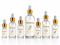 Botol Tetes Kaca Bening 5ml 10ml 15ml 20ml 30ml 50ml 100ml untuk Kemasan Kosmetik Serum Minyak Esensial dengan Pipet