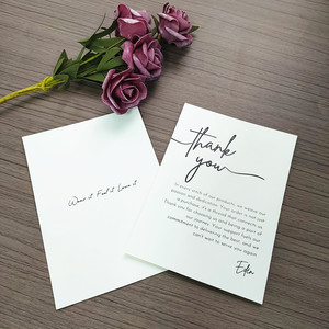 Tarjetas de Agradecimiento Personalizadas con Relieve y Lámina Dorada - Tarjetas de Inserción de Lujo con Estilo Escrito a Mano para Marcas de Ropa y Moda - Product Image 4