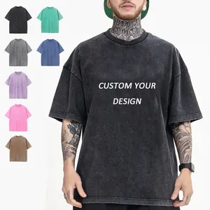 Best- Selling High End Quality T-shirt Drop Shoulder O Neck Tshirt Custom Logo Pre Washed Blank T-shirts