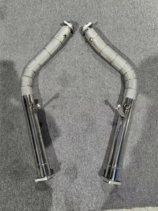 JTLD High Performance 304 Stainless Steel Heat Shield Exhaust Downpipe for 2013-2018 Mercedes Benz G63 <strong>G63S</strong> AMG W463 - Product Image 6