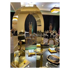 Mịn vàng sáng bóng kim loại hoa đứng đám cưới bảng vuông trung tâm cho Bảng trang trí - Product Image 4